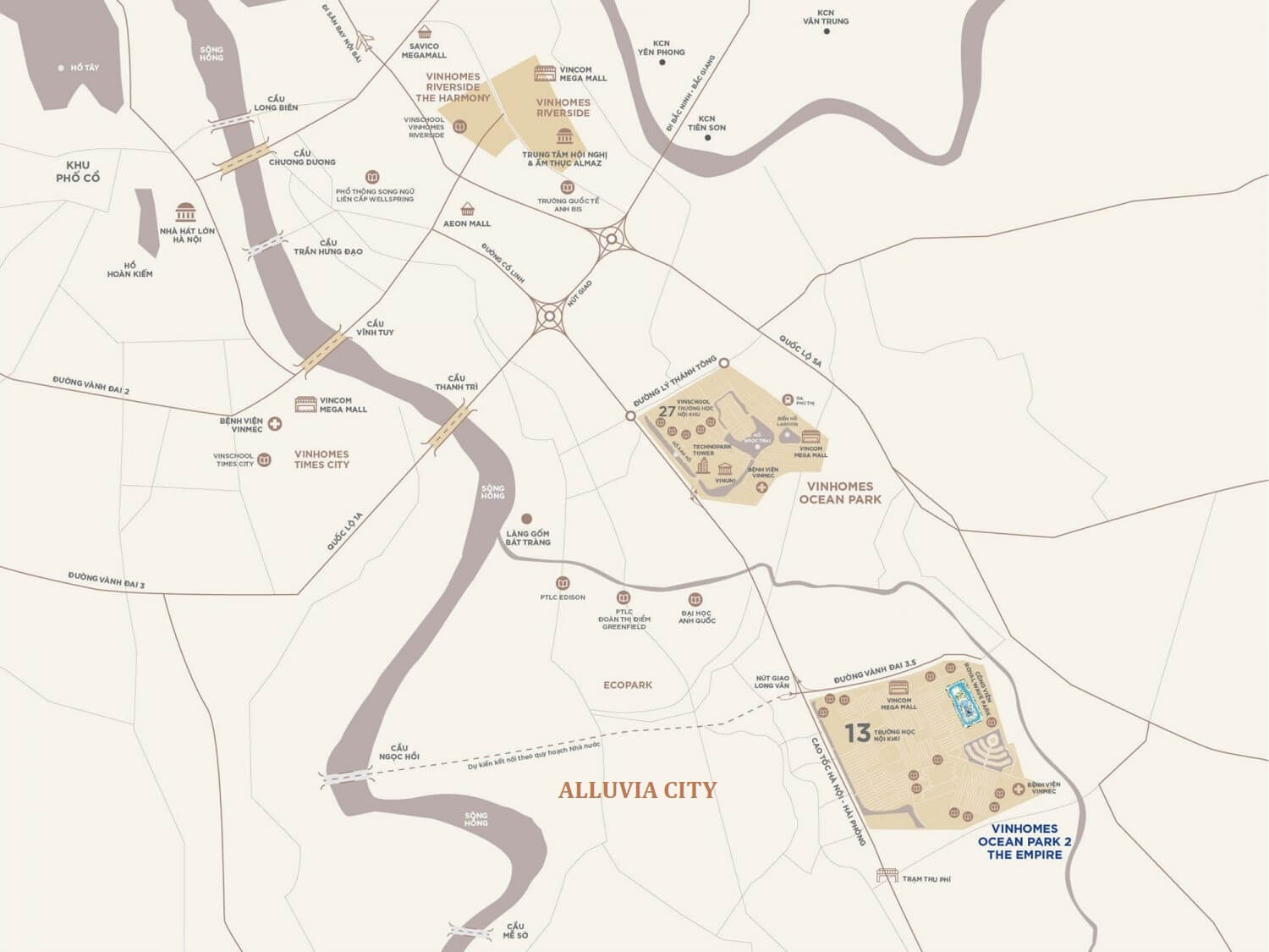 Vị trí Alluvia City Văn Giang 