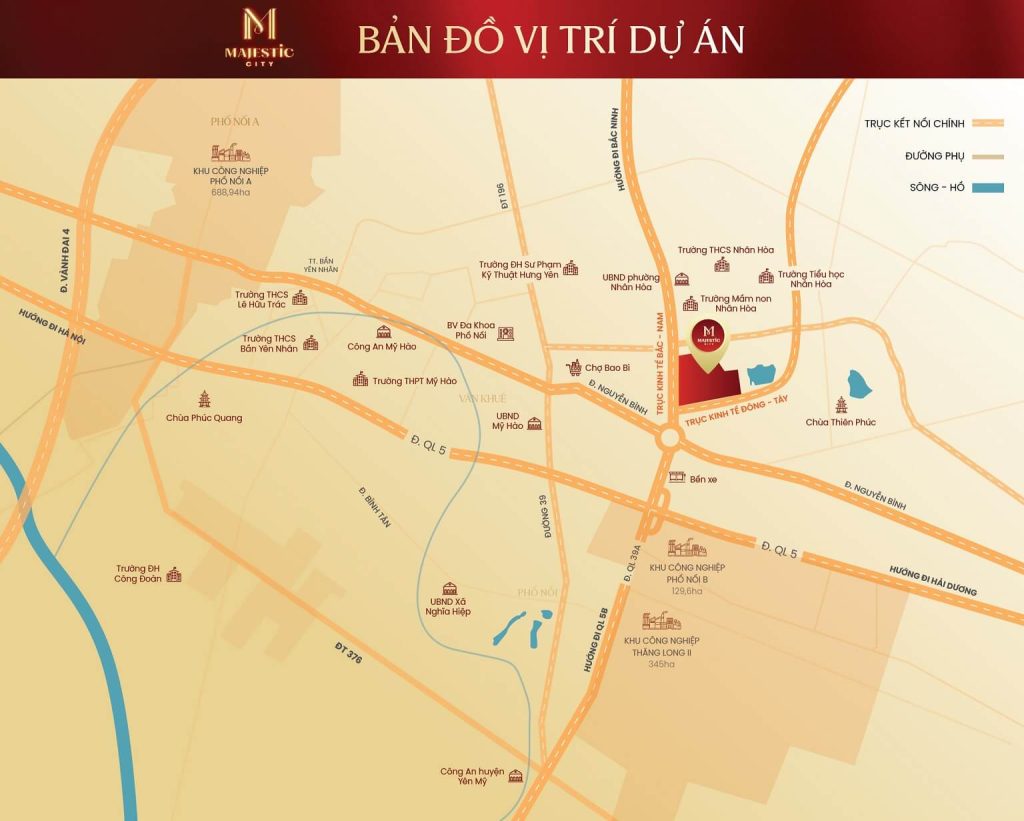 Vị trí Majestic City Mỹ Hào