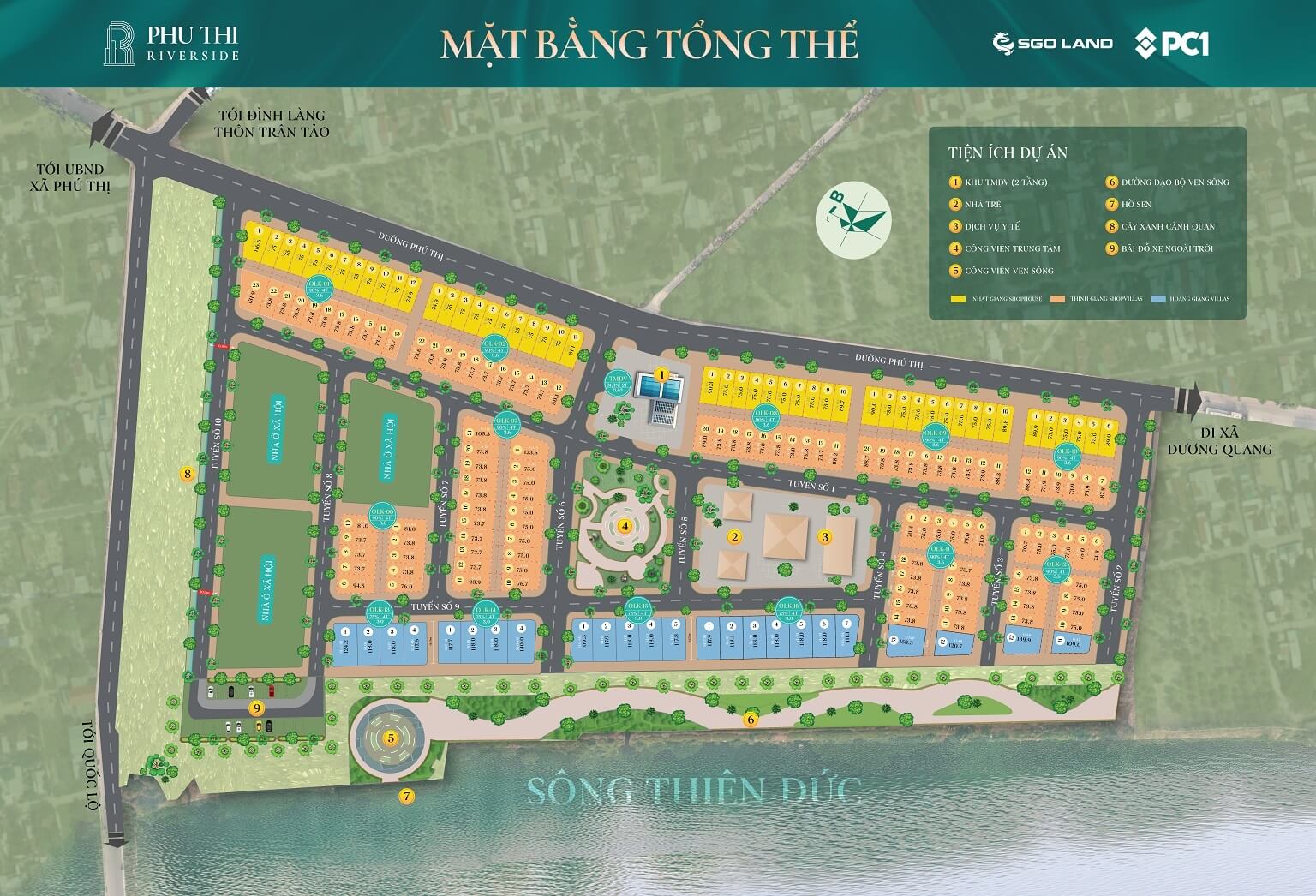 Mặt băng Phú thị Riverside Gia Lâm