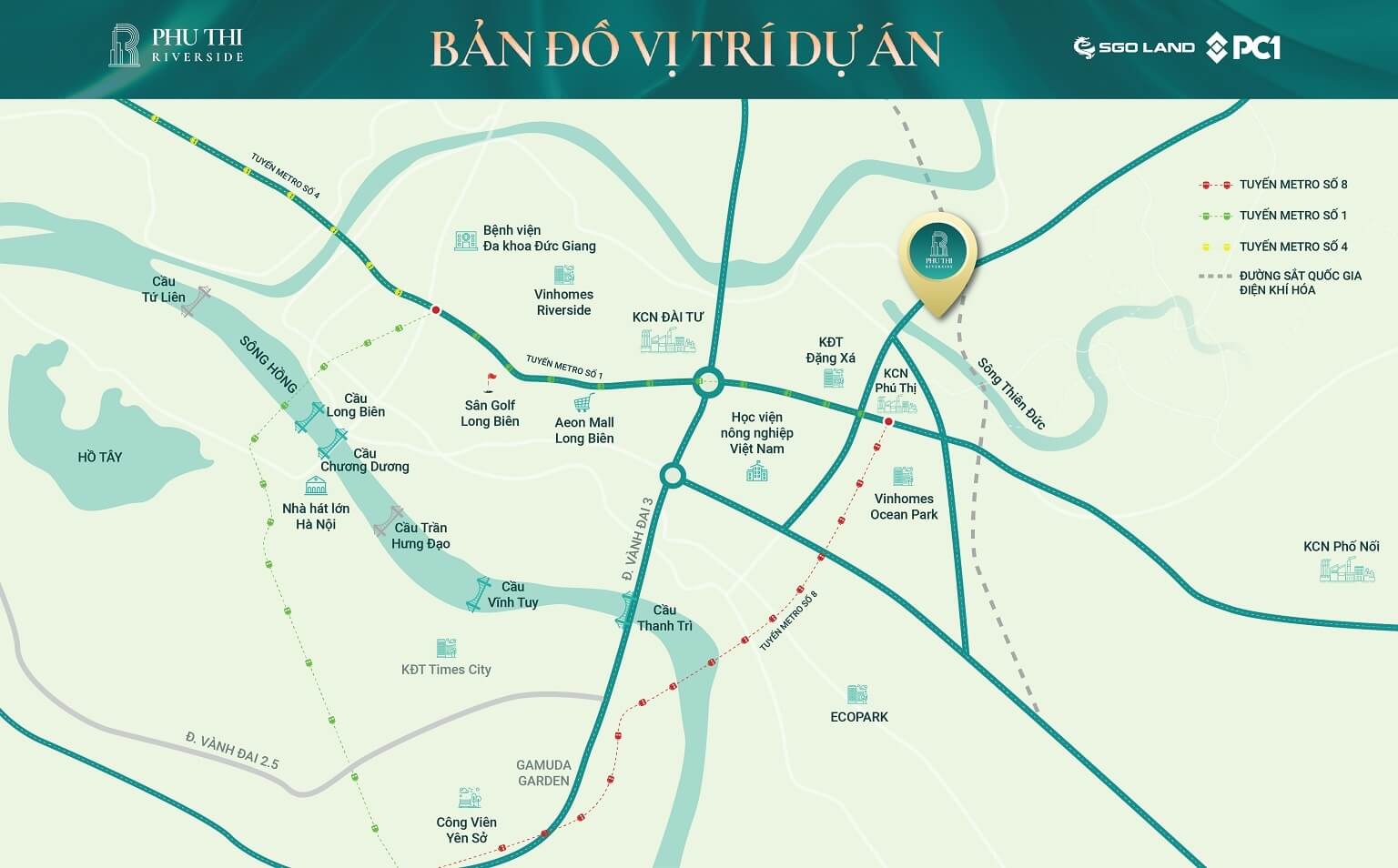 Vị trí Phú thị Riverside Gia Lâm
