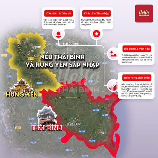 Cơ hội nào cho bất động sản khi việc sáp nhập Hưng Yên – Thái Bình hoàn tất?